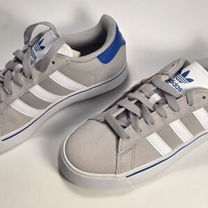 Adidas Men's Gray and Blue Sneakers